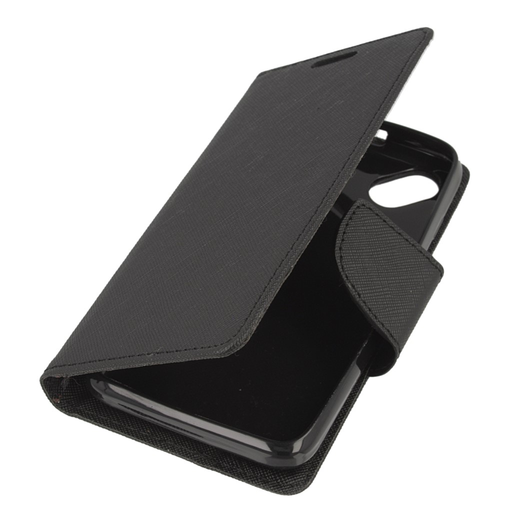 Pokrowiec etui z klapk� na magnes Fancy Case czarne Wiko Sunny