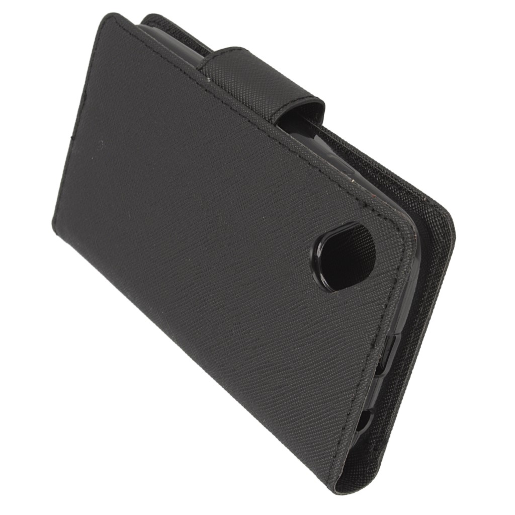 Pokrowiec etui z klapk� na magnes Fancy Case czarne Wiko Sunny / 4