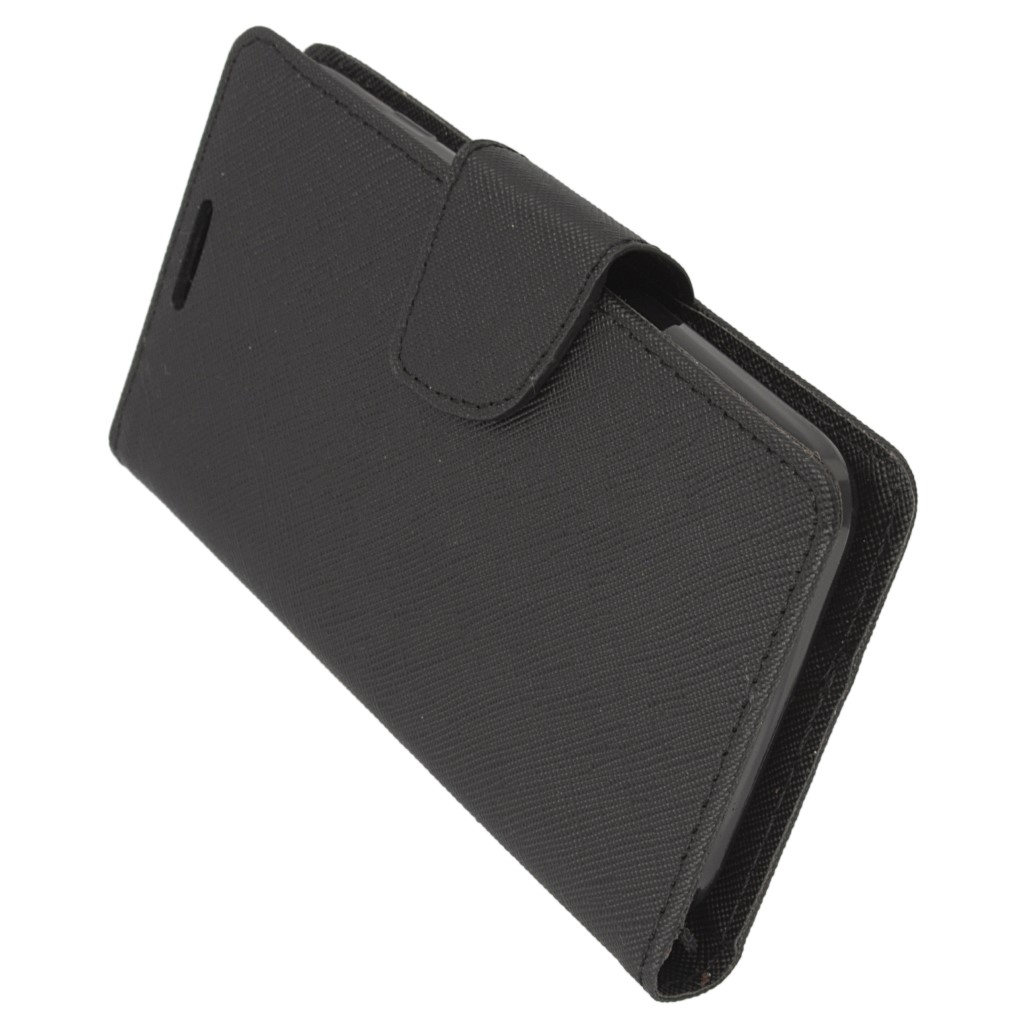 Pokrowiec etui z klapk� na magnes Fancy Case czarne Wiko Sunny / 5