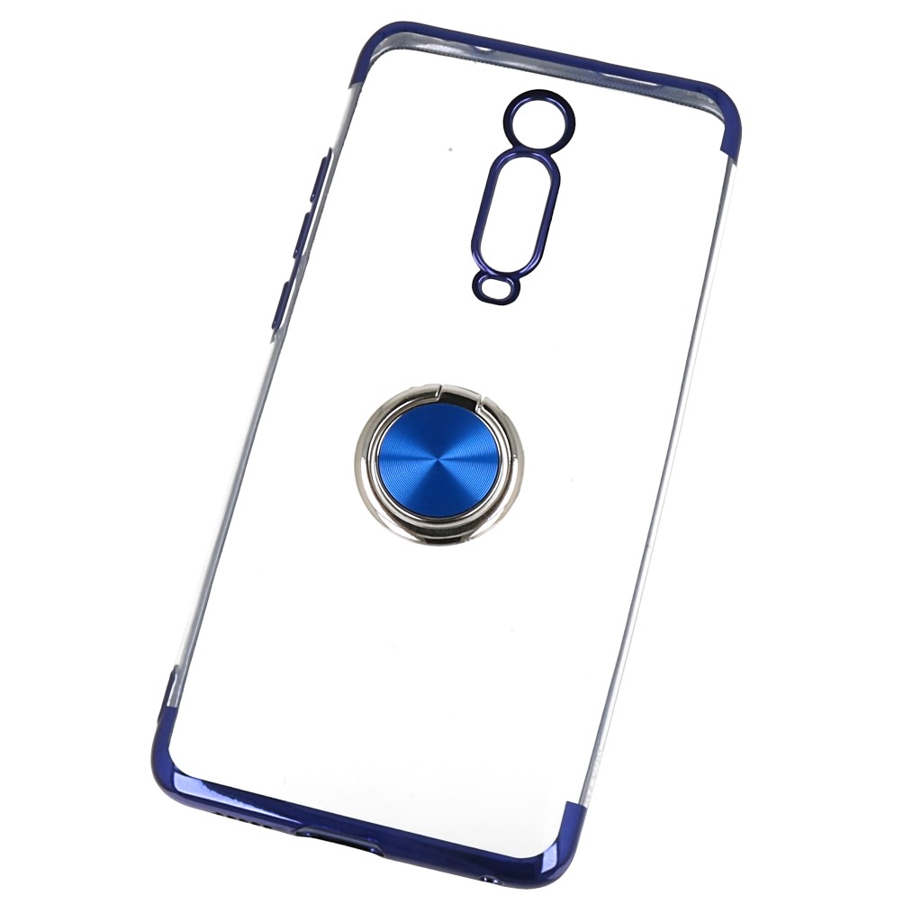 Pokrowiec etui silikonowe Elegance Ring niebieskie Xiaomi Mi 9T