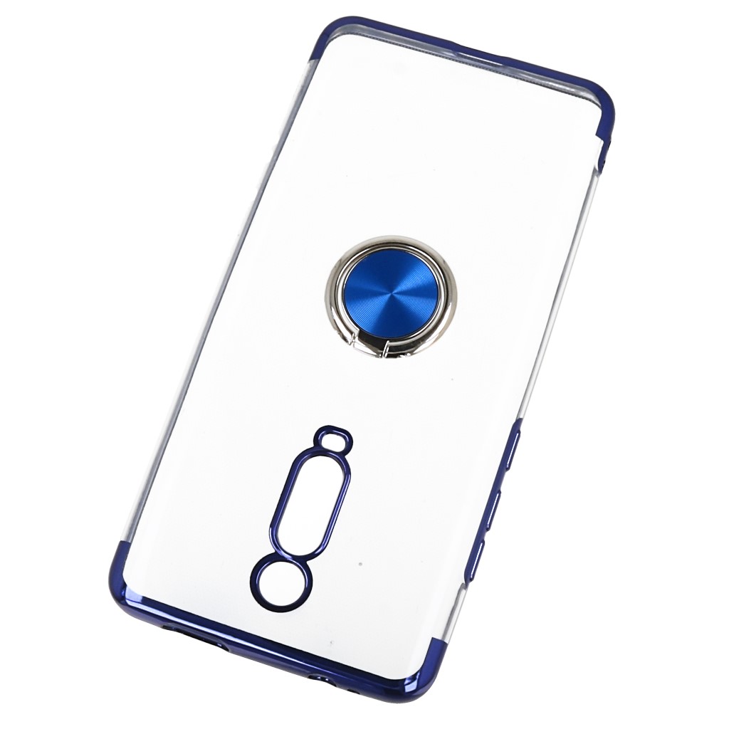 Pokrowiec etui silikonowe Elegance Ring niebieskie Xiaomi Mi 9T / 3