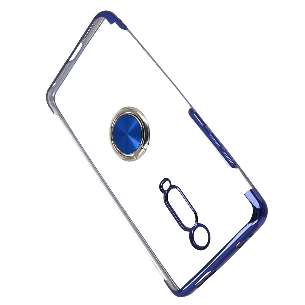 Pokrowiec etui silikonowe Elegance Ring niebieskie Xiaomi Mi 9T / 5