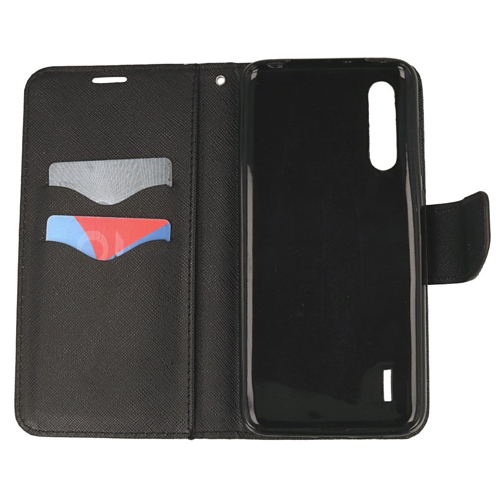 Pokrowiec etui z klapk na magnes Fancy Case czarne Xiaomi Mi 9 Lite / 5