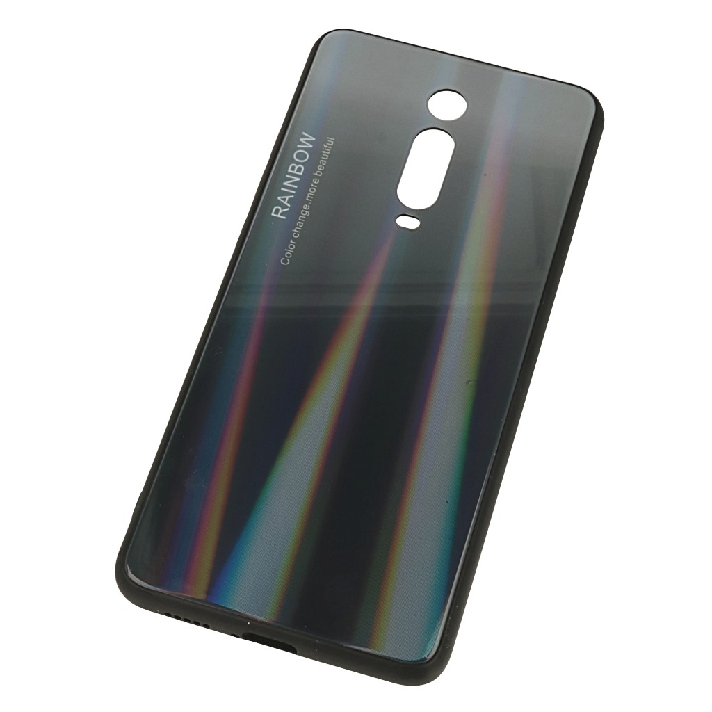 Pokrowiec etui silikonowe Rainbow Case Ombre czarne Xiaomi Mi 9T