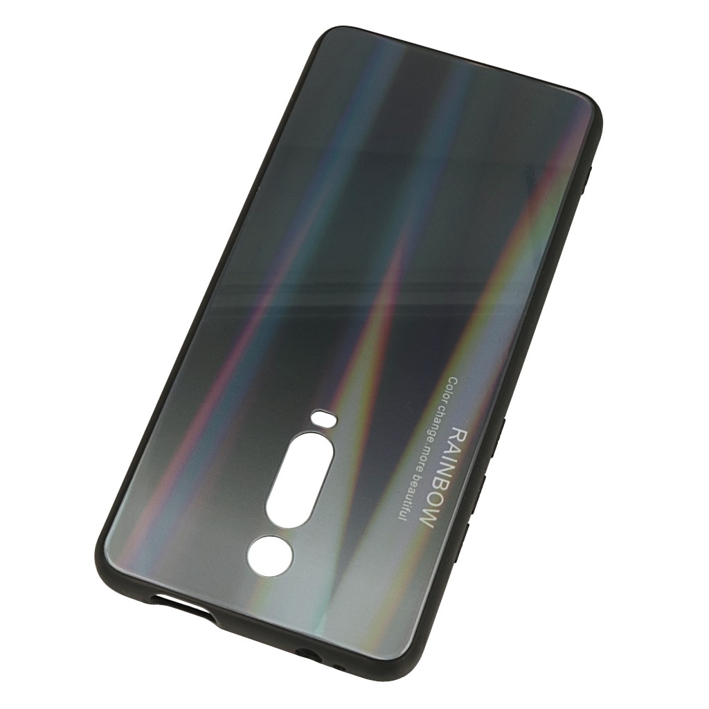 Pokrowiec etui silikonowe Rainbow Case Ombre czarne Xiaomi Mi 9T / 2