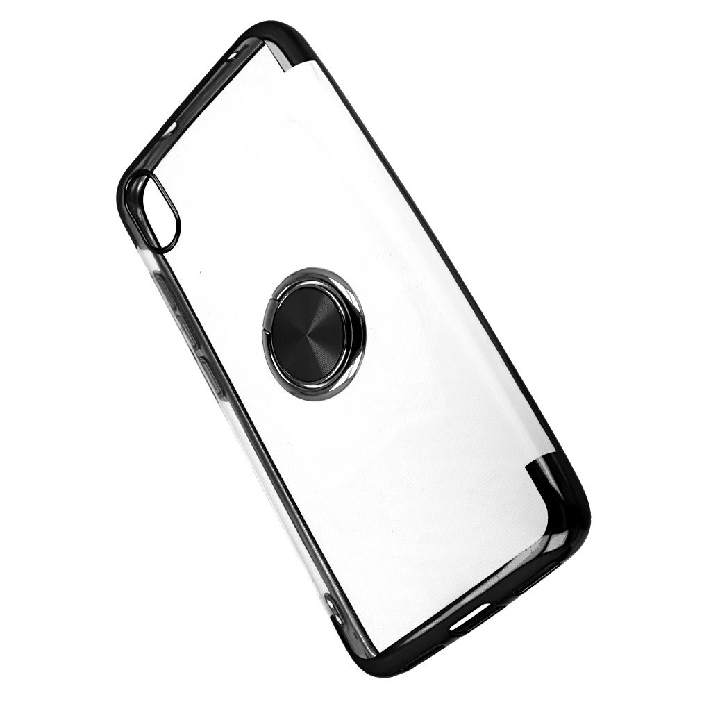 Pokrowiec etui silikonowe Elegance Ring czarne Xiaomi Redmi 7A / 3