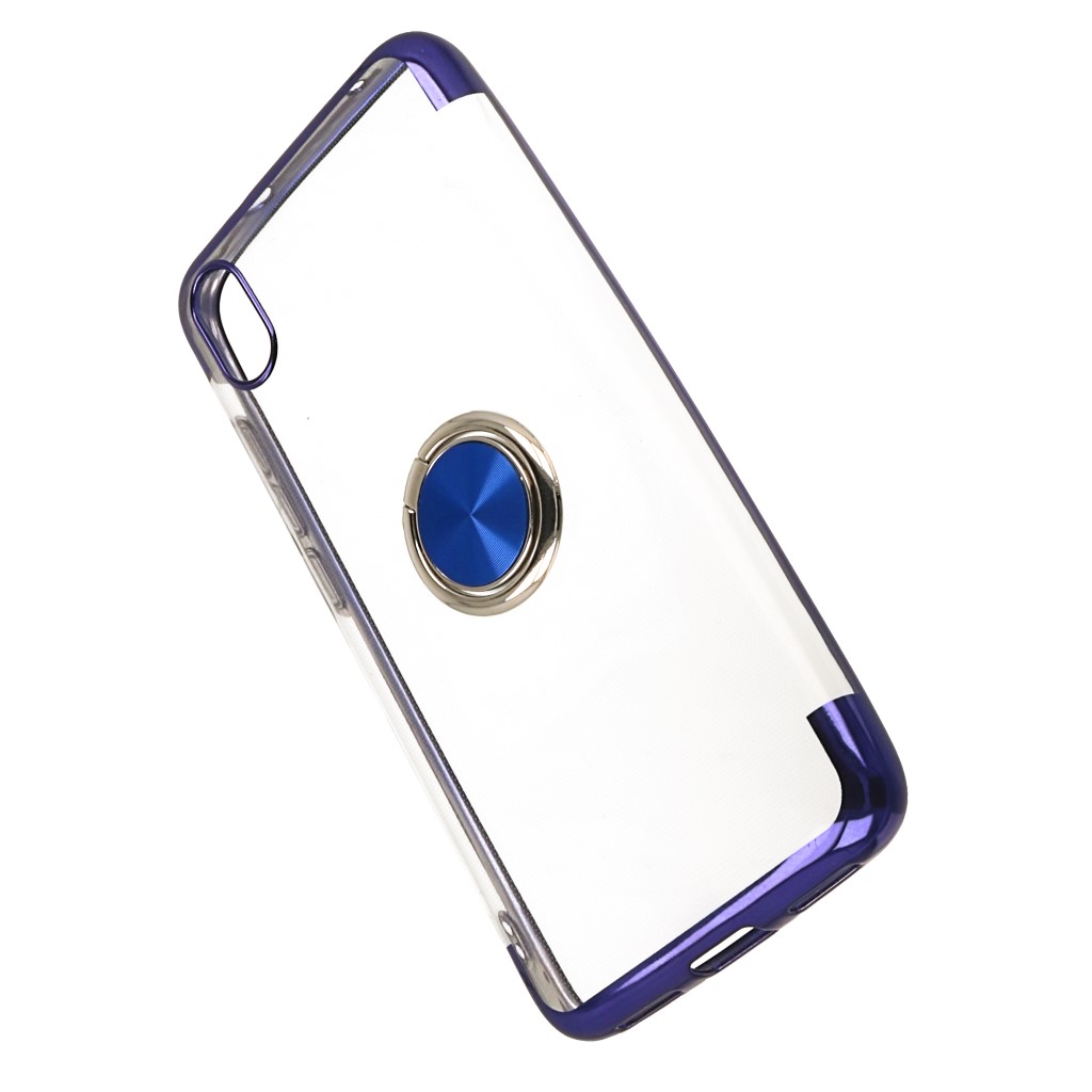 Pokrowiec etui silikonowe Elegance Ring niebieskie Xiaomi Redmi 7A / 3