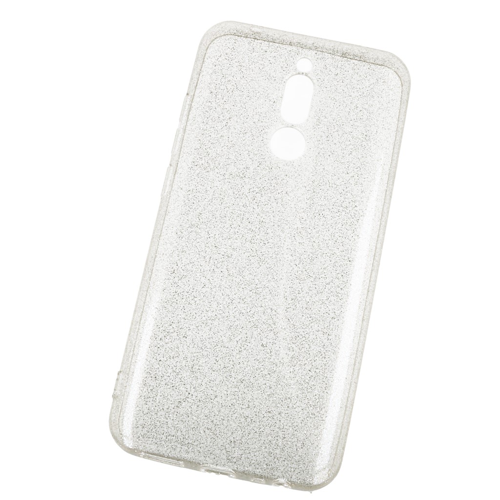 Pokrowiec etui silikonowe Crystal Glitter Case srebrne Xiaomi Redmi 8