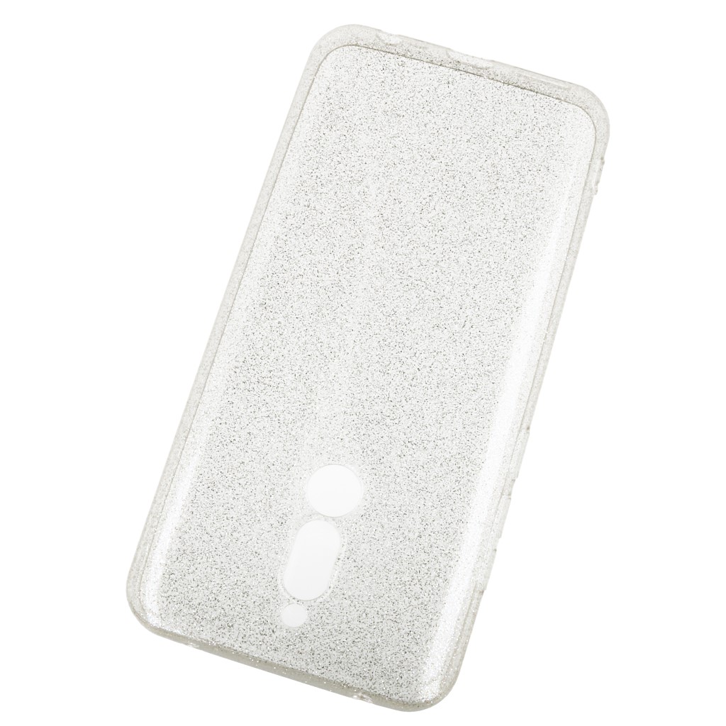Pokrowiec etui silikonowe Crystal Glitter Case srebrne Xiaomi Redmi 8 / 2