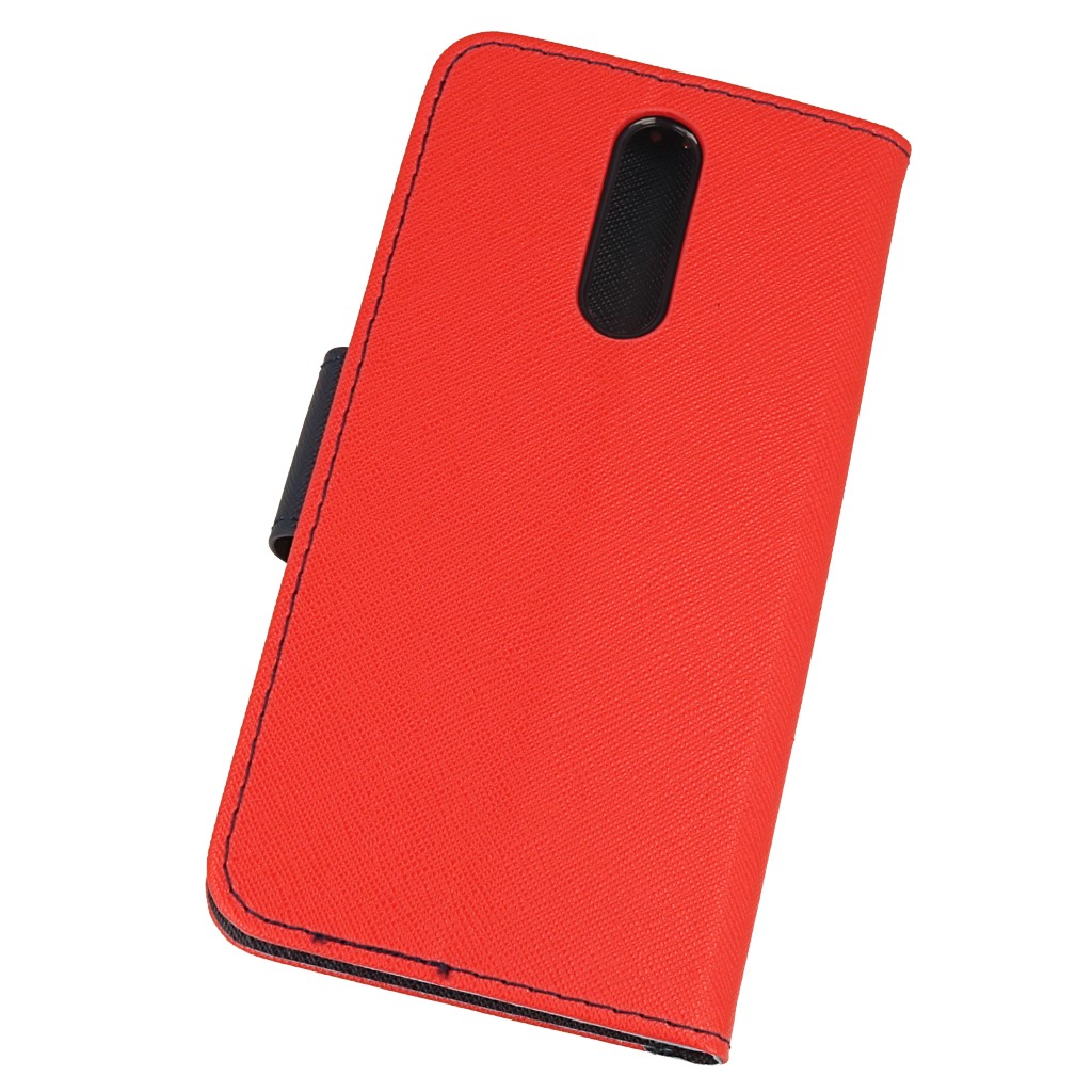 Pokrowiec etui z klapk na magnes Fancy Case czerwono-granatowe Xiaomi Redmi 8 / 2