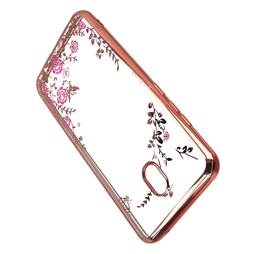 Pokrowiec etui silikonowe Diamond Kwiaty rowe Xiaomi Redmi 8A / 4