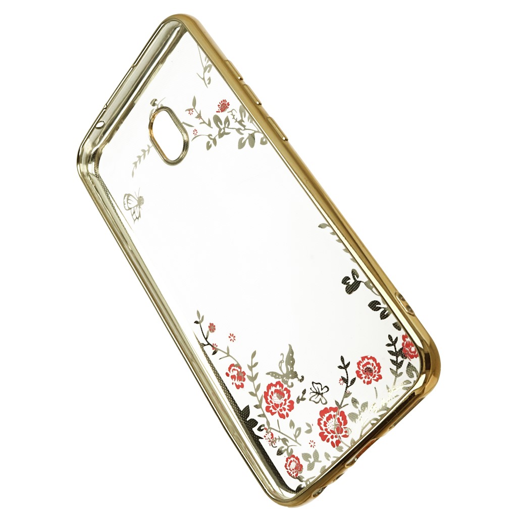Pokrowiec etui silikonowe Diamond Kwiaty zote Xiaomi Redmi 8A / 3