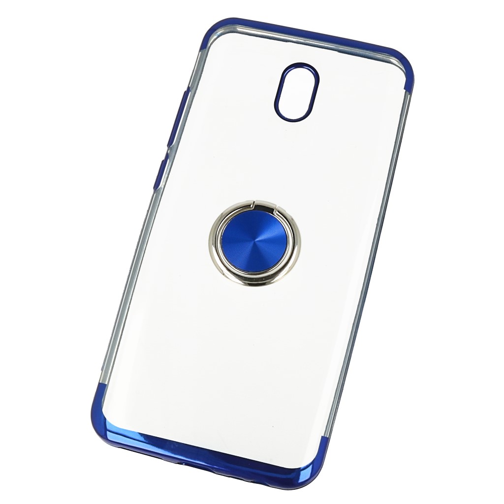 Pokrowiec etui silikonowe Elegance Ring niebieskie Xiaomi Redmi 8A / 2