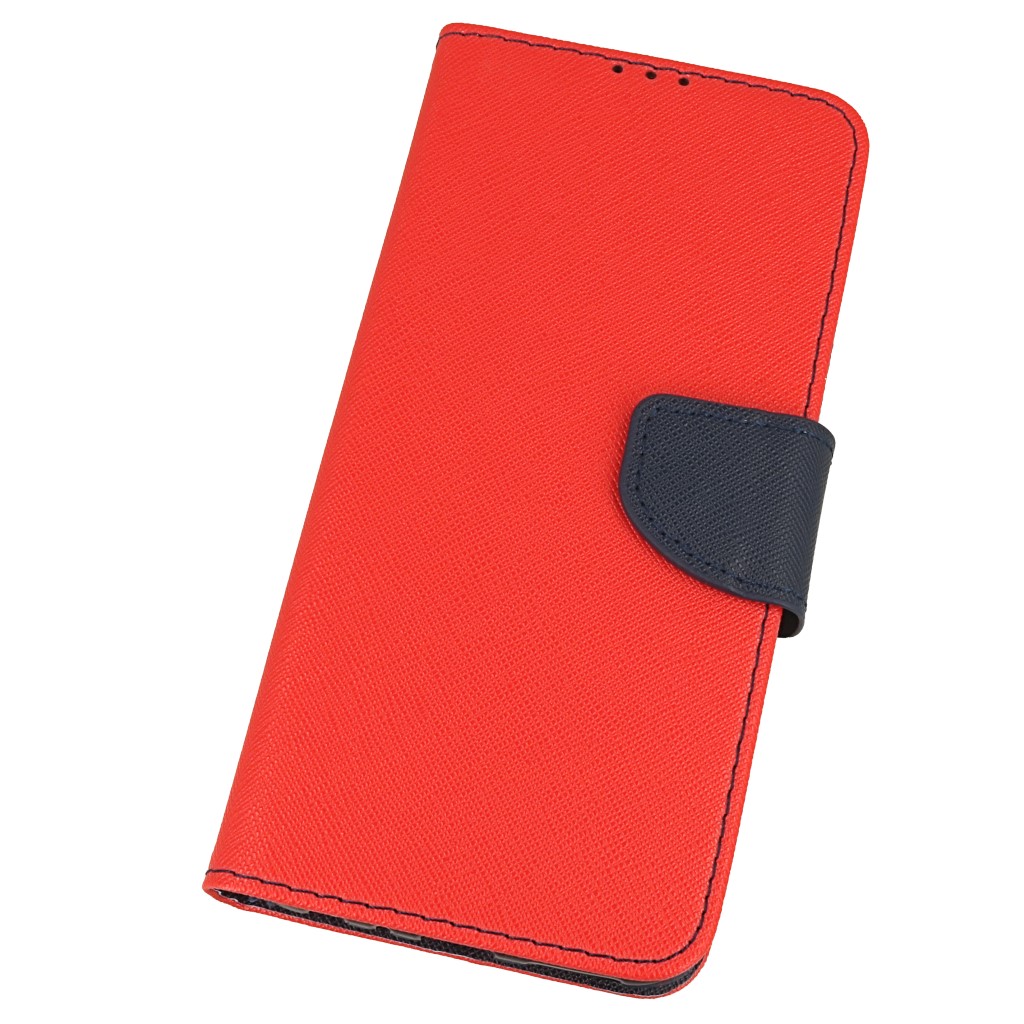 Pokrowiec etui z klapk na magnes Fancy Case czerwono-granatowe Xiaomi Redmi Note 8T / 2