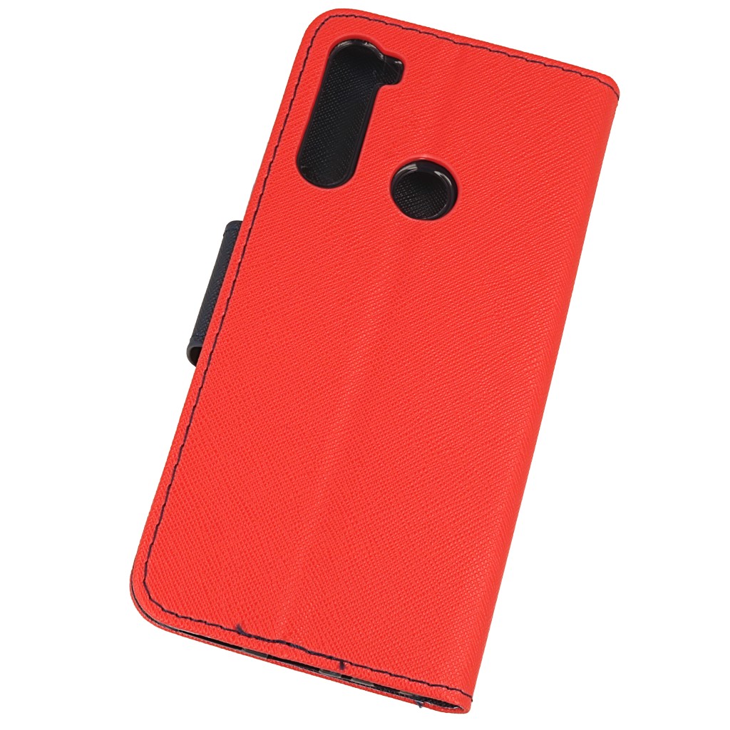 Pokrowiec etui z klapk na magnes Fancy Case czerwono-granatowe Xiaomi Redmi Note 8T / 3