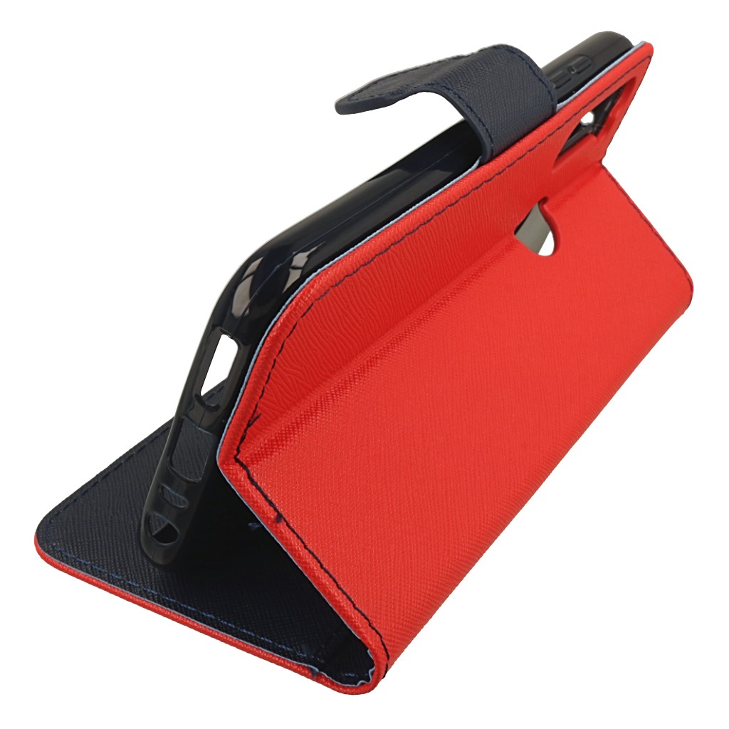 Pokrowiec etui z klapk na magnes Fancy Case czerwono-granatowe Xiaomi Redmi Note 8T / 4