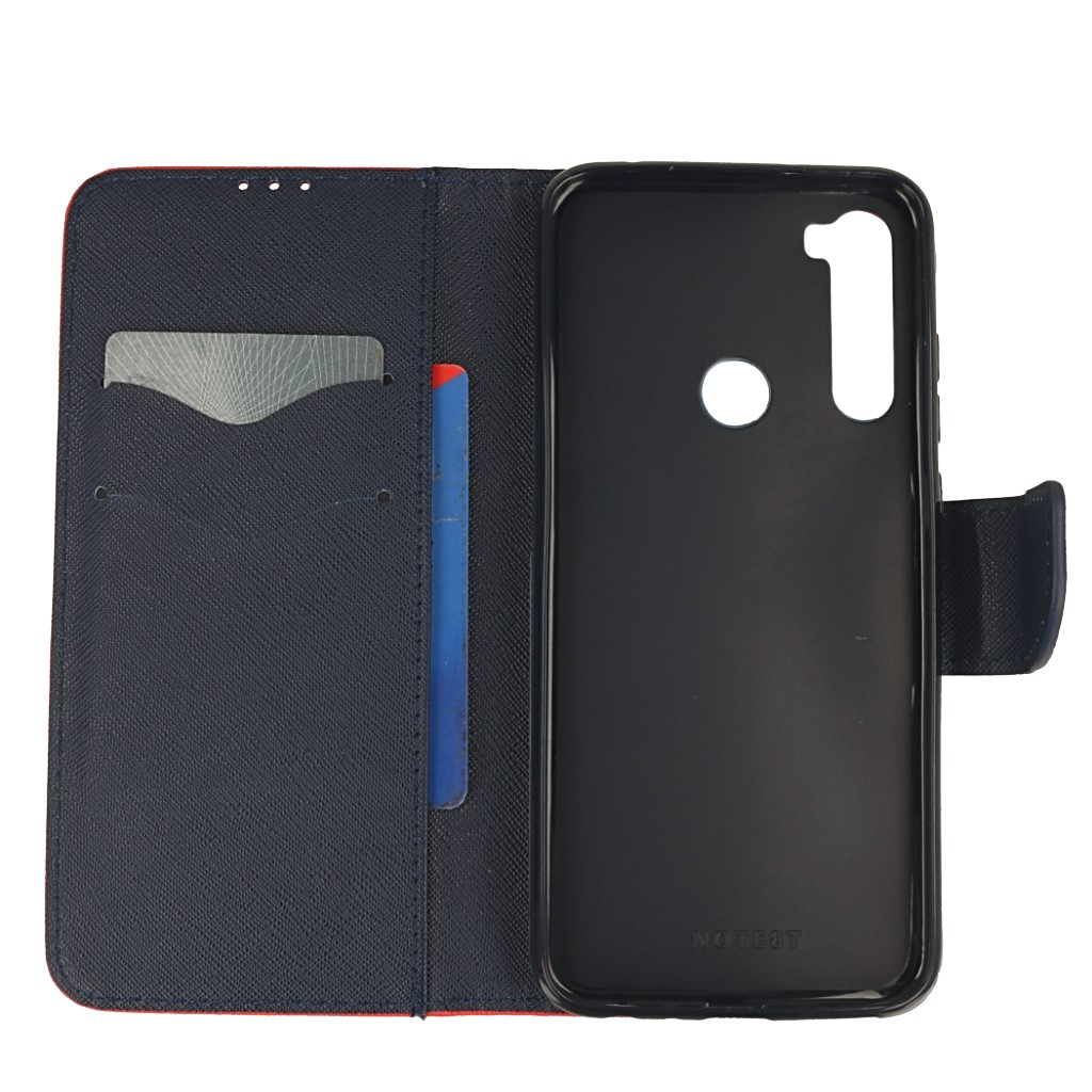 Pokrowiec etui z klapk na magnes Fancy Case czerwono-granatowe Xiaomi Redmi Note 8T / 5