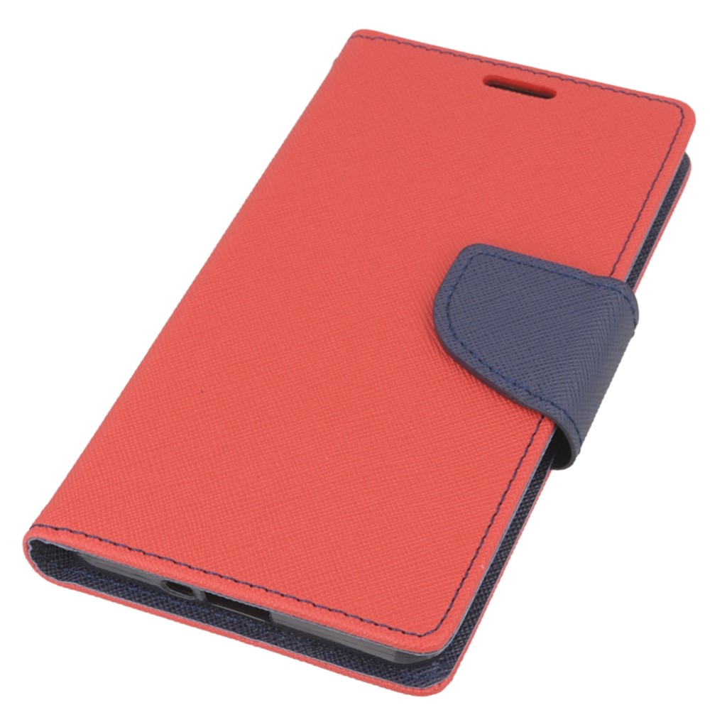 Pokrowiec etui z klapk na magnes Fancy Case czerwono-granatowe Xiaomi Mi4C / 2