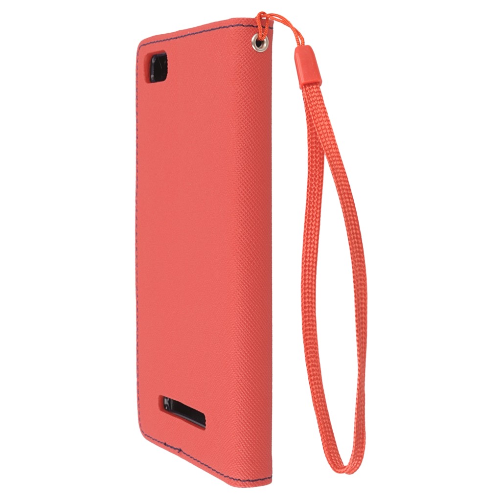 Pokrowiec etui z klapk na magnes Fancy Case czerwono-granatowe Xiaomi Mi4C / 7