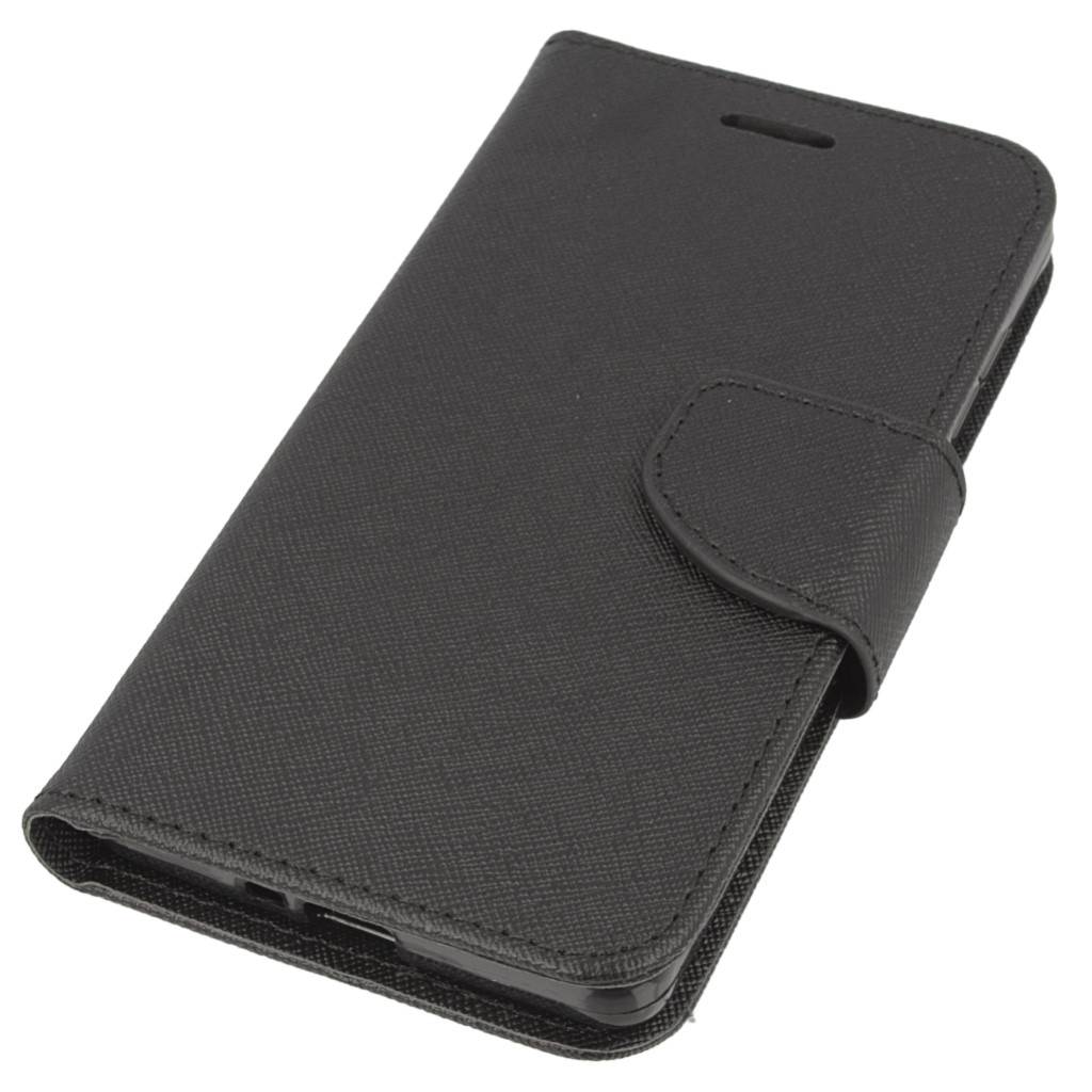 Pokrowiec etui z klapk na magnes Fancy Case czarne Xiaomi Mi4C / 2