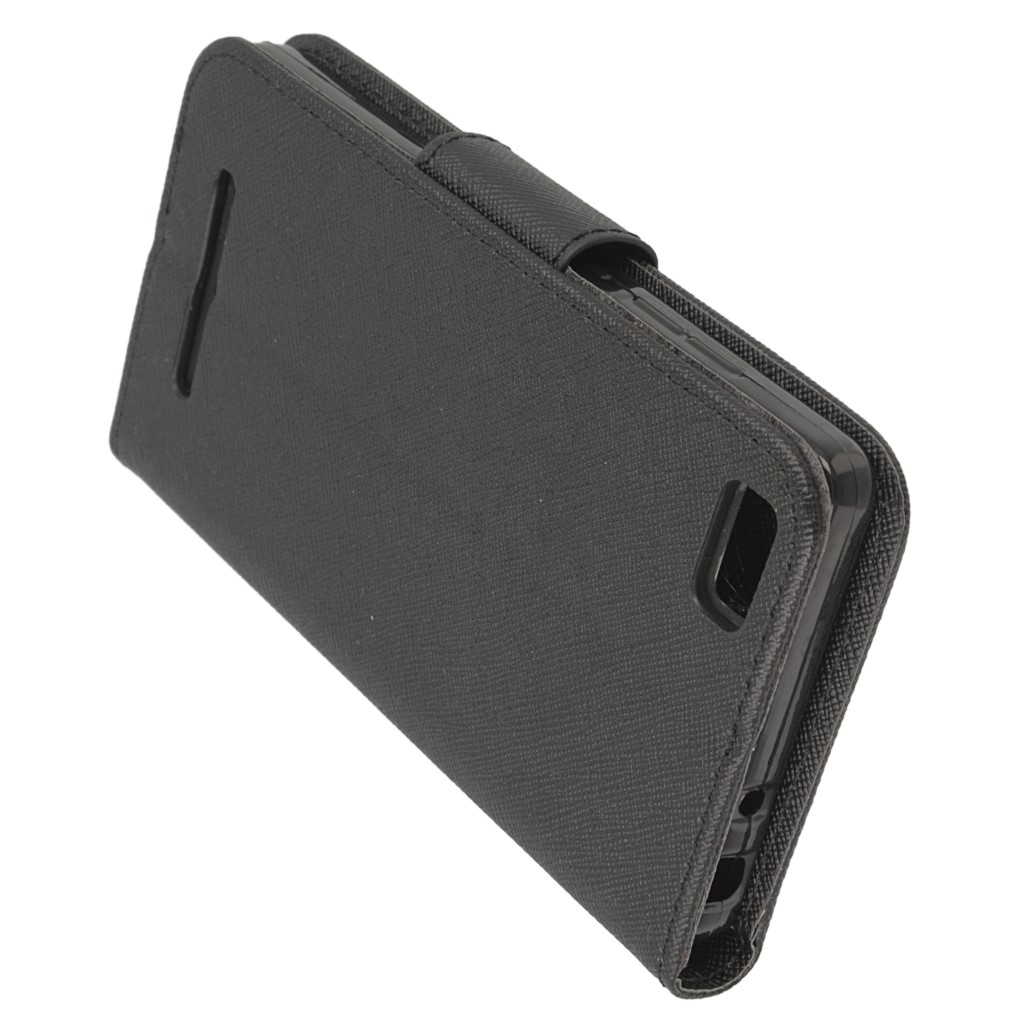 Pokrowiec etui z klapk na magnes Fancy Case czarne Xiaomi Mi4C / 4