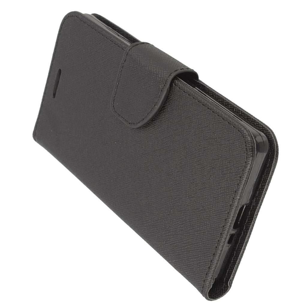 Pokrowiec etui z klapk na magnes Fancy Case czarne Xiaomi Mi4C / 5