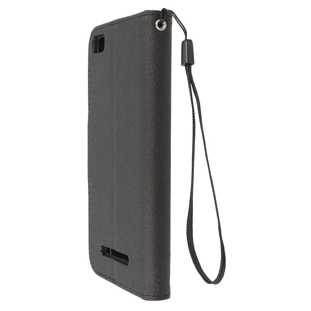 Pokrowiec etui z klapk na magnes Fancy Case czarne Xiaomi Mi4C / 7
