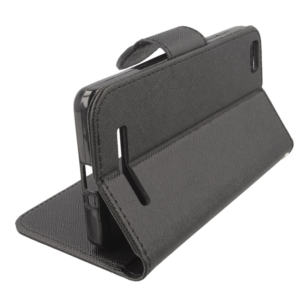 Pokrowiec etui z klapk na magnes Fancy Case czarne Xiaomi Mi4C / 8