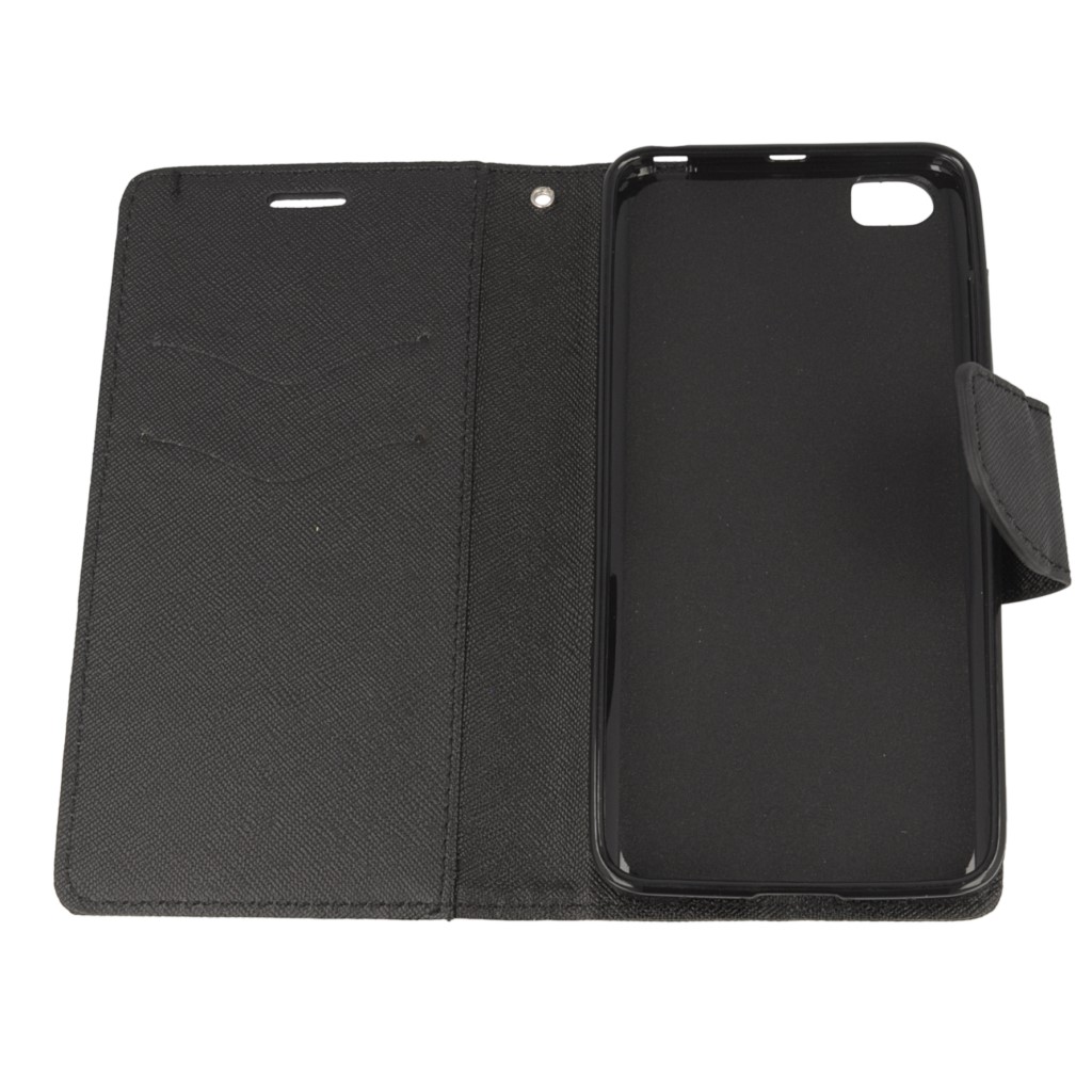 Pokrowiec etui z klapk na magnes Fancy Case czarne Xiaomi Mi 5 / 10