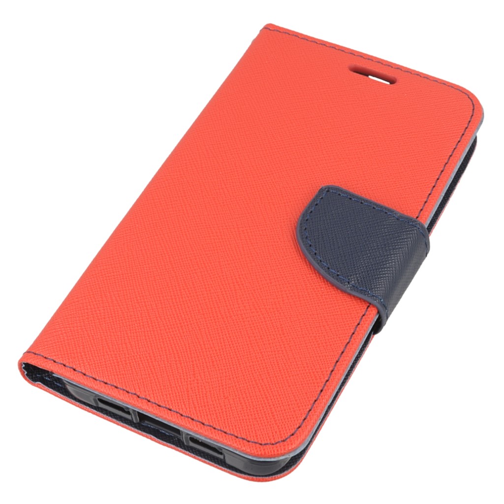 Pokrowiec etui z klapk na magnes Fancy Case czerwono-granatowe Xiaomi Mi 5 / 2