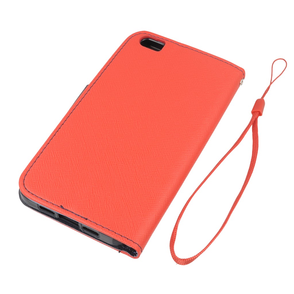 Pokrowiec etui z klapk na magnes Fancy Case czerwono-granatowe Xiaomi Mi 5 / 3