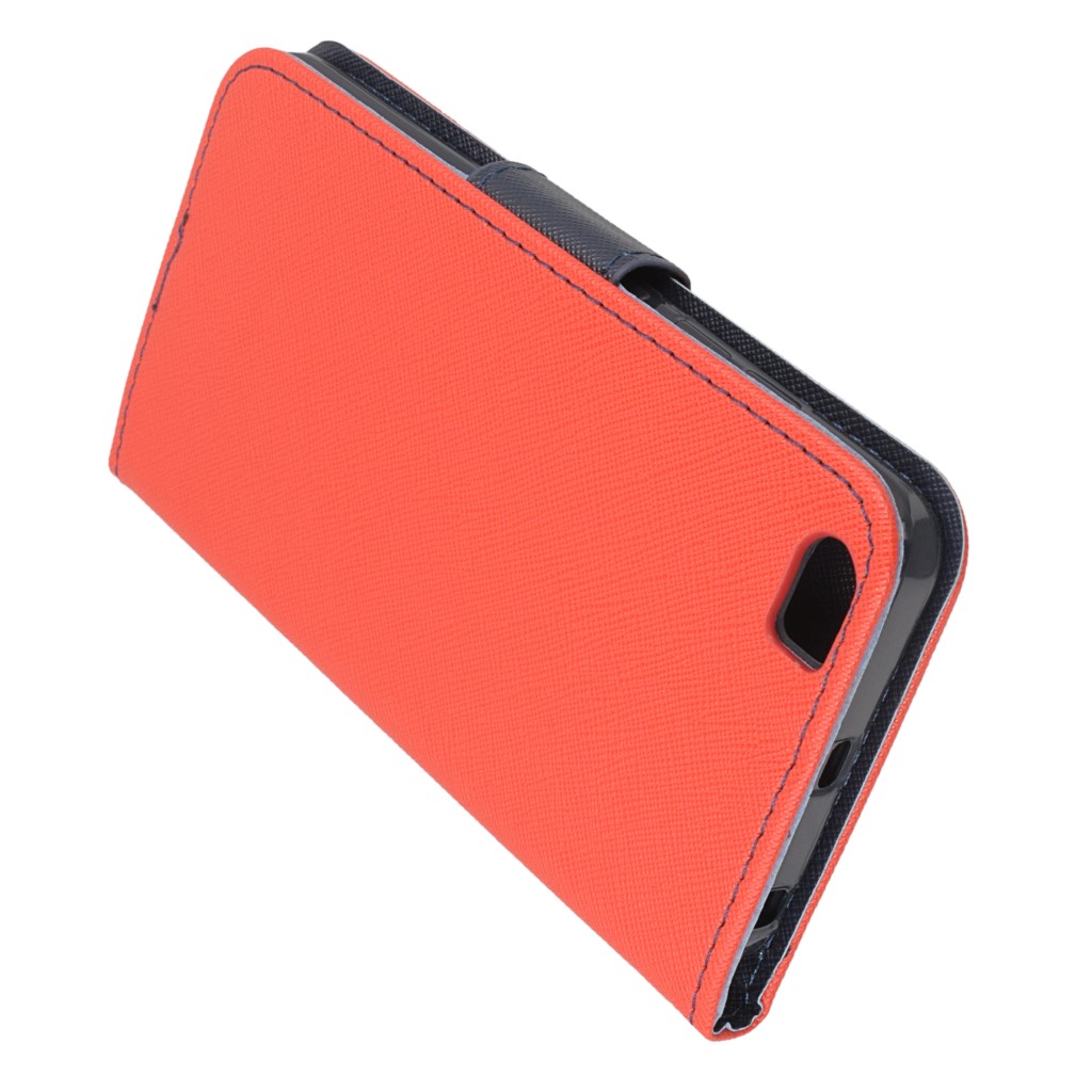Pokrowiec etui z klapk na magnes Fancy Case czerwono-granatowe Xiaomi Mi 5 / 4