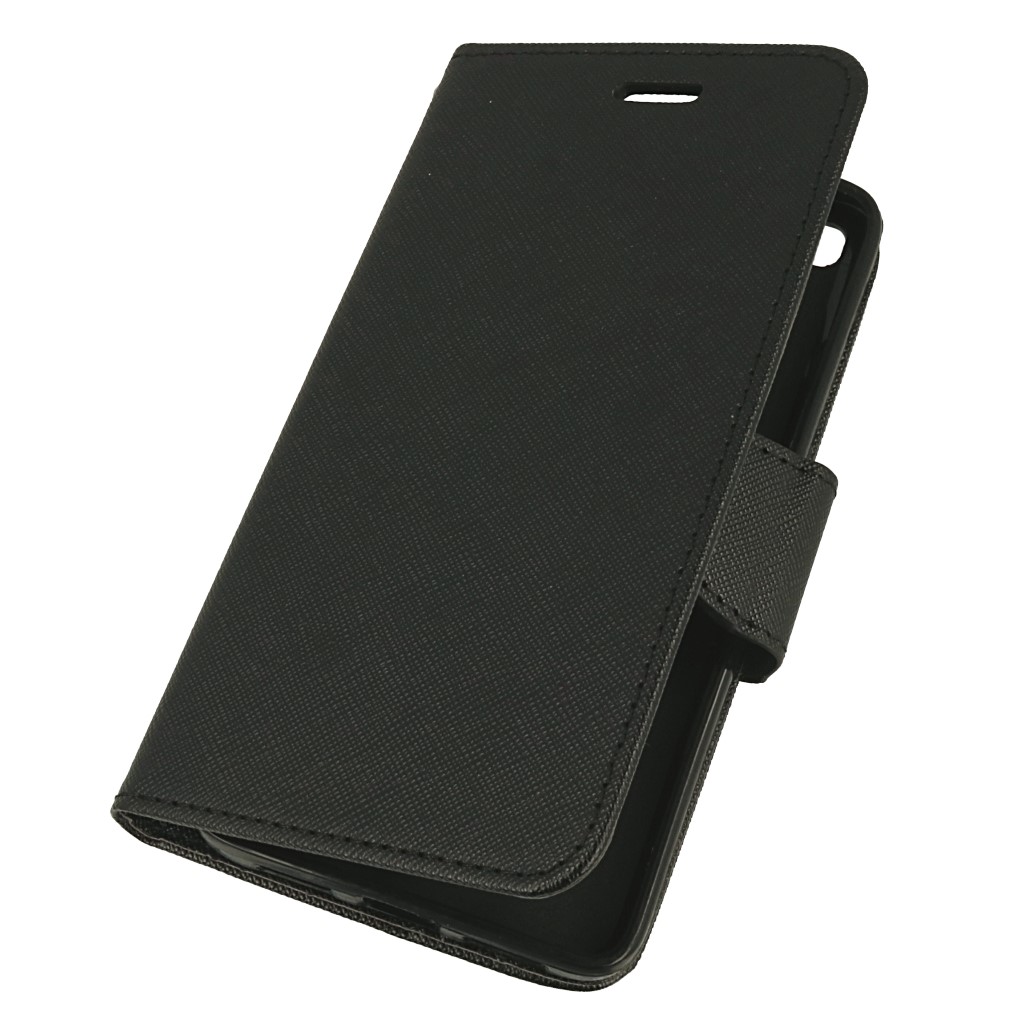 Pokrowiec etui z klapk na magnes Fancy Case czarne Xiaomi Mi 5s