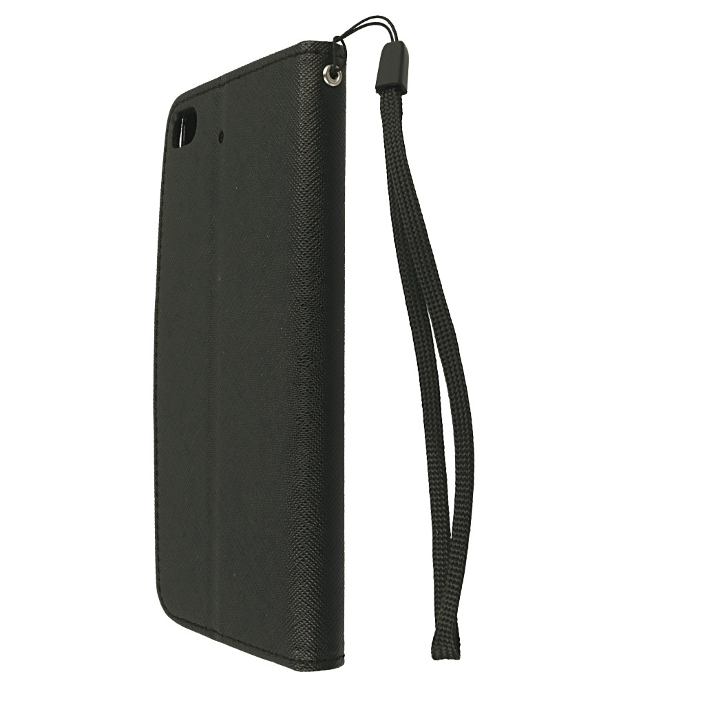 Pokrowiec etui z klapk na magnes Fancy Case czarne Xiaomi Mi 5s / 7