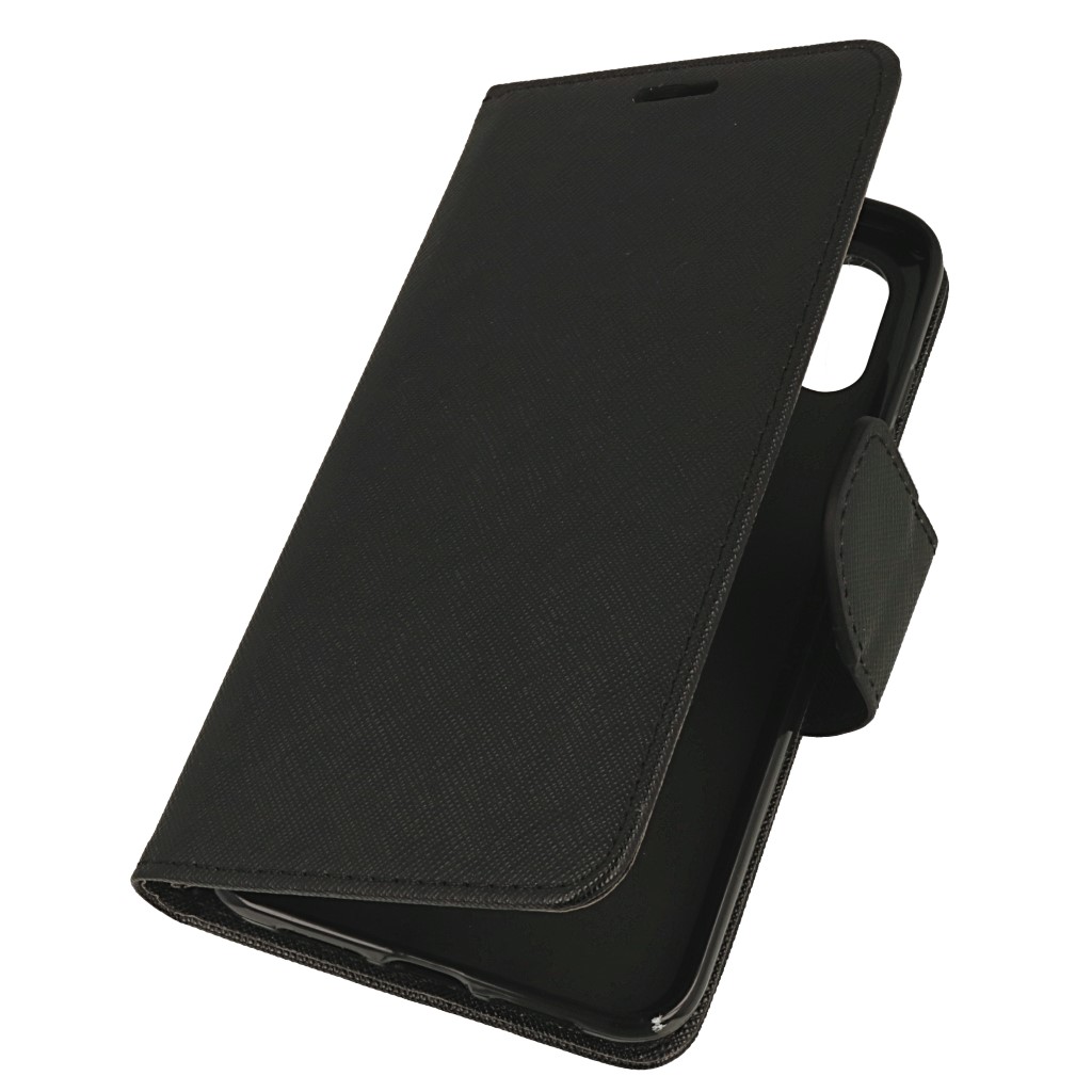 Pokrowiec etui z klapk na magnes Fancy Case czarne Xiaomi Mi 8