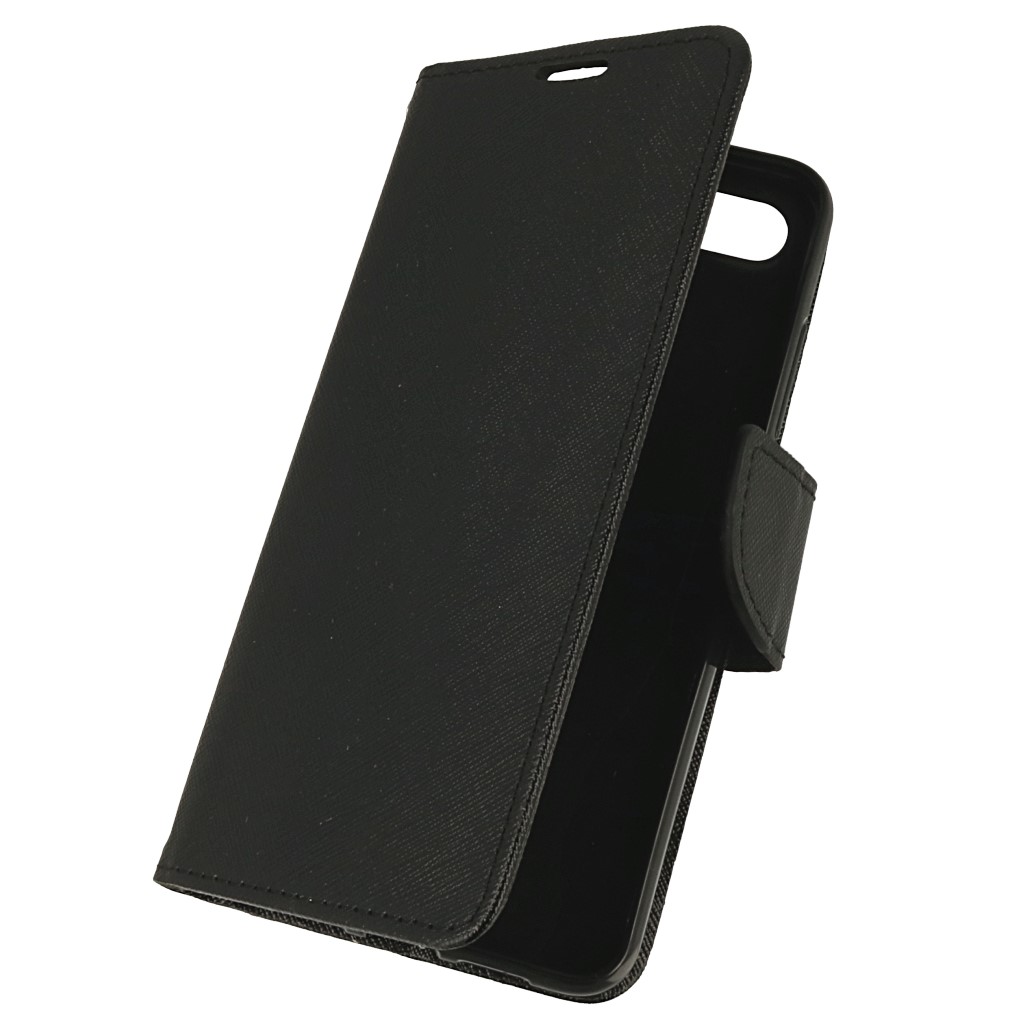 Pokrowiec etui z klapk na magnes Fancy Case czarne Xiaomi Mi 8 Lite