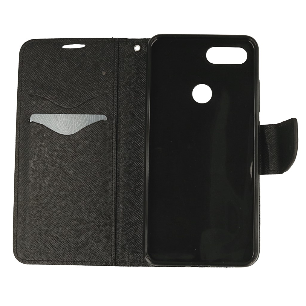 Pokrowiec etui z klapk na magnes Fancy Case czarne Xiaomi Mi 8 Lite / 3