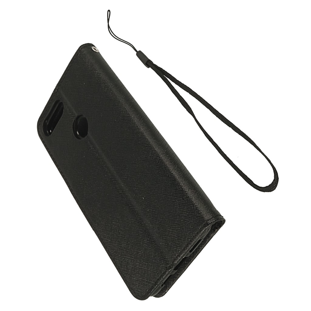Pokrowiec etui z klapk na magnes Fancy Case czarne Xiaomi Mi 8 Lite / 6