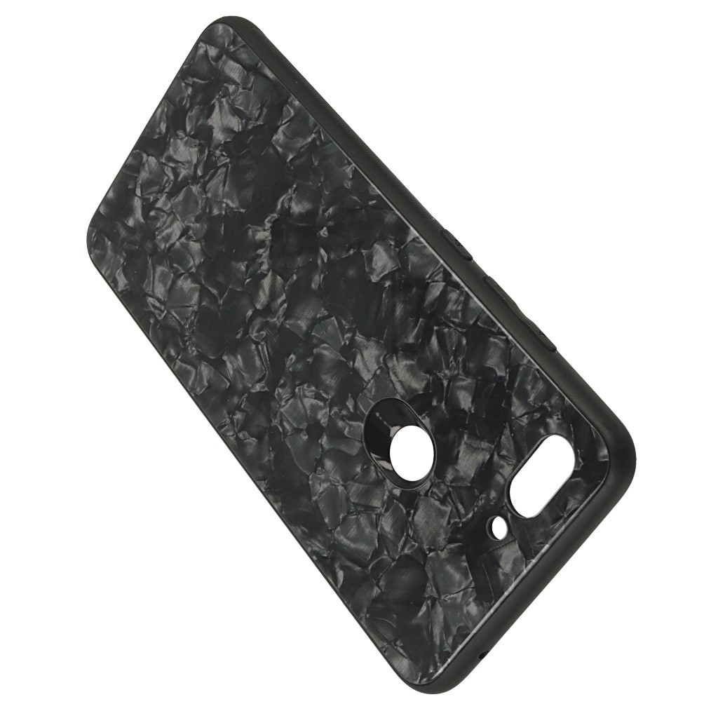 Pokrowiec etui Marble Glass czarne Xiaomi Mi 8 Lite / 3