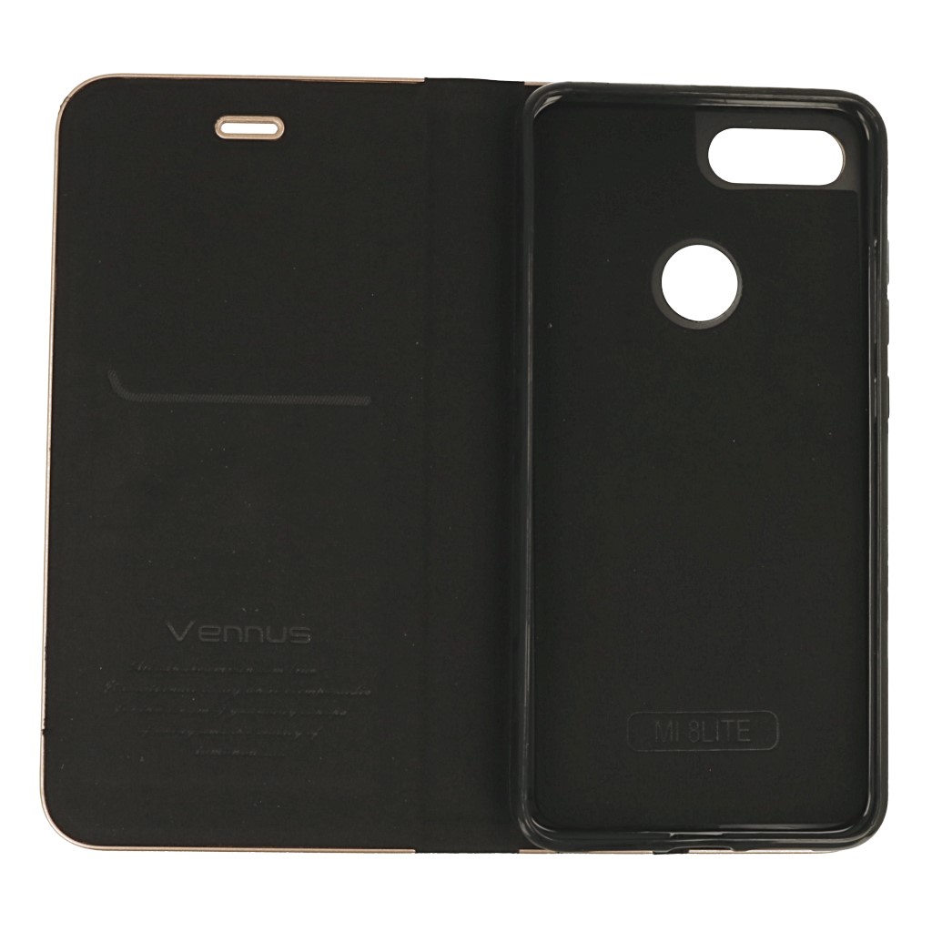 Pokrowiec etui Portfelowe z ramk Vennus Book czarne Xiaomi Mi 8 Lite / 4