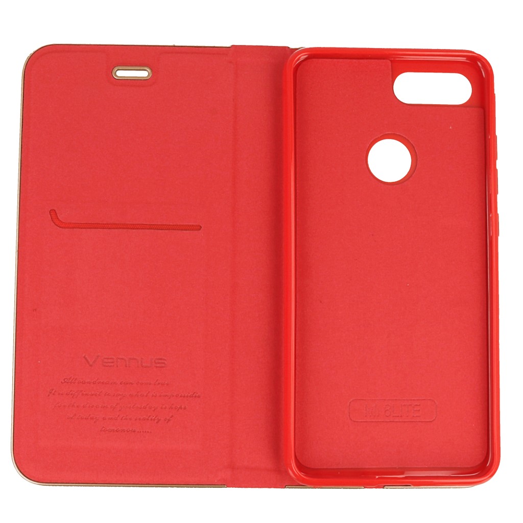 Pokrowiec etui Portfelowe z ramk Vennus Book czerwone Xiaomi Mi 8 Lite / 4