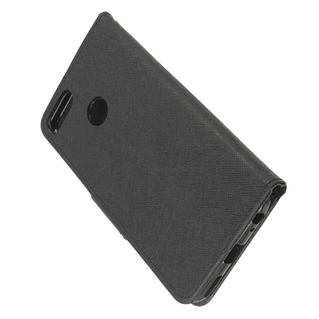 Pokrowiec etui z klapk na magnes Fancy Case czarne Xiaomi Mi A1 / 3