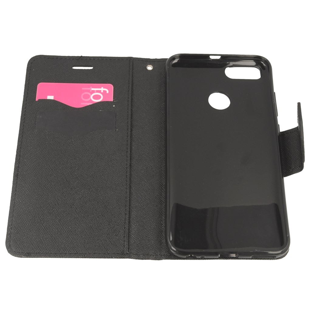 Pokrowiec etui z klapk na magnes Fancy Case czarne Xiaomi Mi A1 / 7