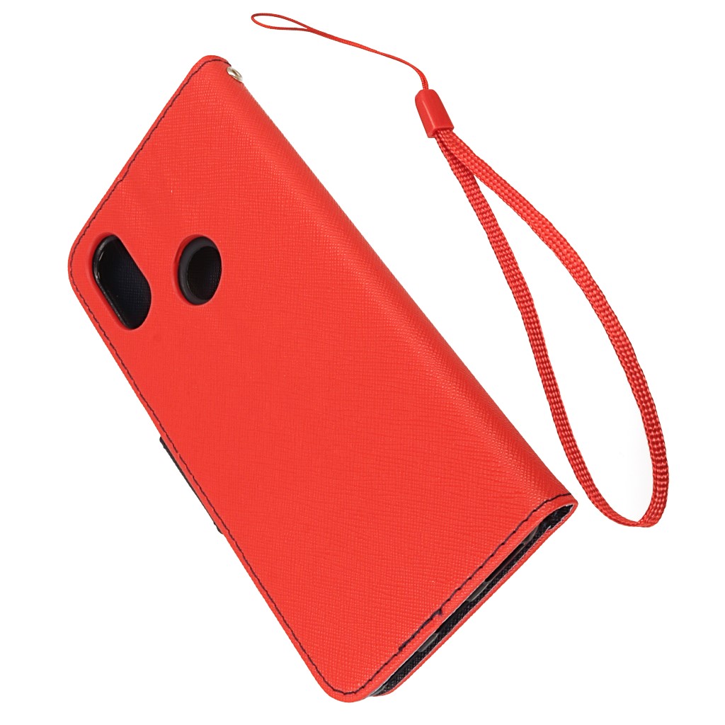 Pokrowiec etui z klapk na magnes Fancy Case czerwono-granatowe Xiaomi Mi A2 / 5