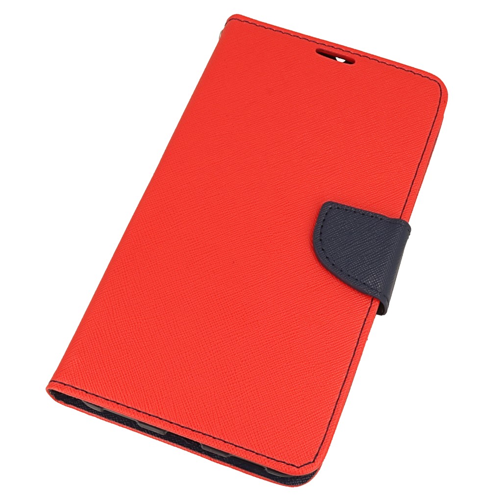 Pokrowiec etui z klapk na magnes Fancy Case czerwono-granatowe Xiaomi Mi Max 3 / 2