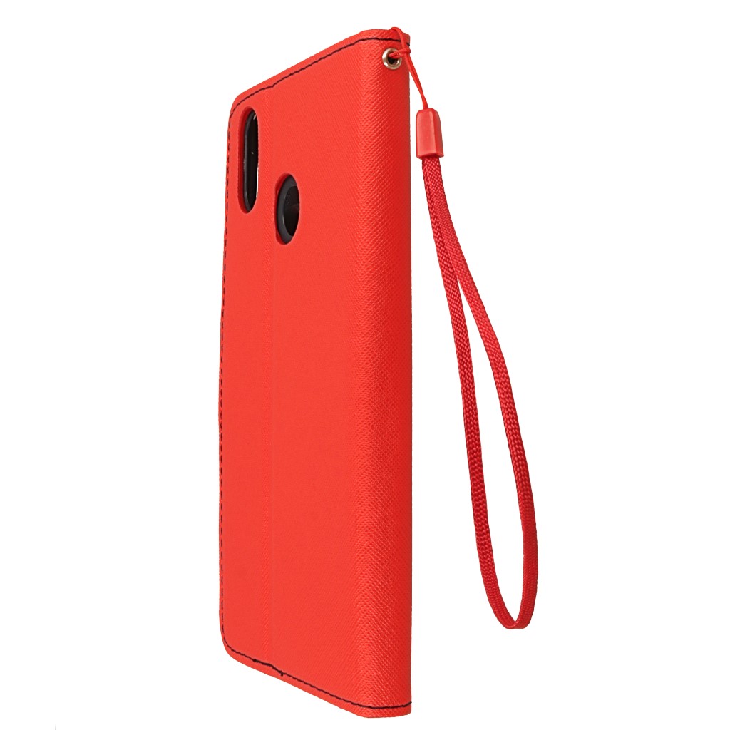 Pokrowiec etui z klapk na magnes Fancy Case czerwono-granatowe Xiaomi Mi Max 3 / 7