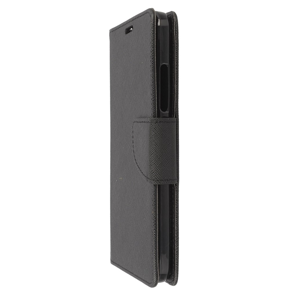 Pokrowiec etui z klapk na magnes Fancy Case czarne Xiaomi Redmi Note 2 Prime / 6