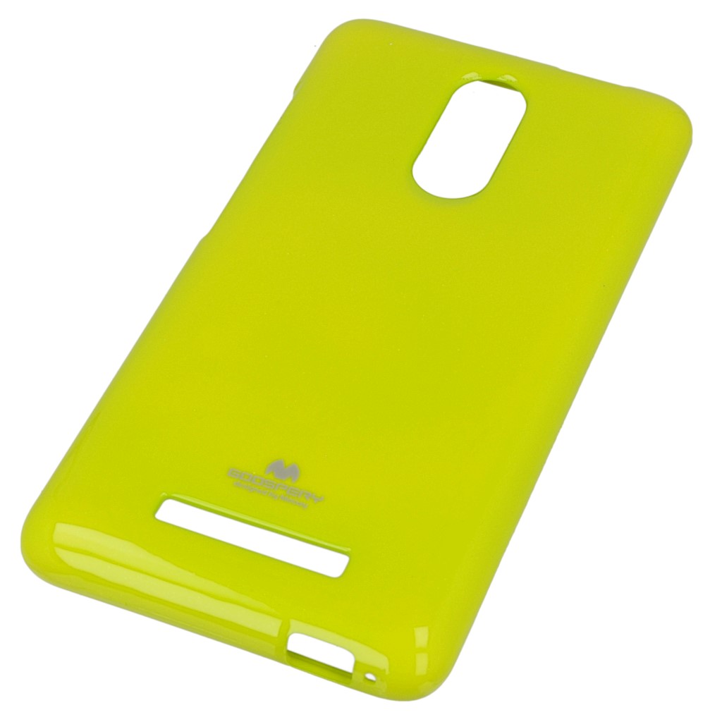 Pokrowiec etui silikonowe Mercury JELLY CASE limonkowe Xiaomi Redmi Note 3