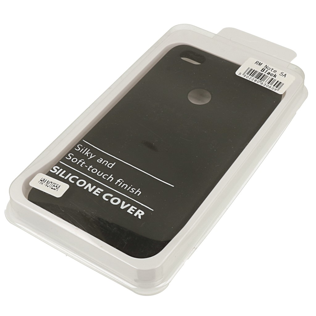 Pokrowiec etui silikonowe Silicone Cover czarne Xiaomi Redmi Note 5A Prime / 2