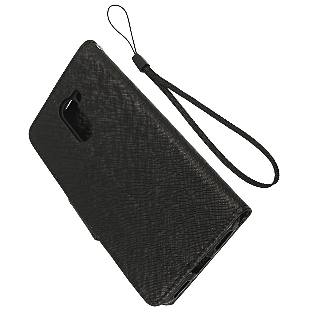 Pokrowiec etui z klapk na magnes Fancy Case czarne Xiaomi Pocophone F1 / 5